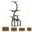 8-tier Indoor Plant Stand With 5 Grow Lights, 10-level Stepless Dimming & 3 Timer Modes, Metal Frame With 9 Dense Wood Shelves For Living Room, Garden, Patio