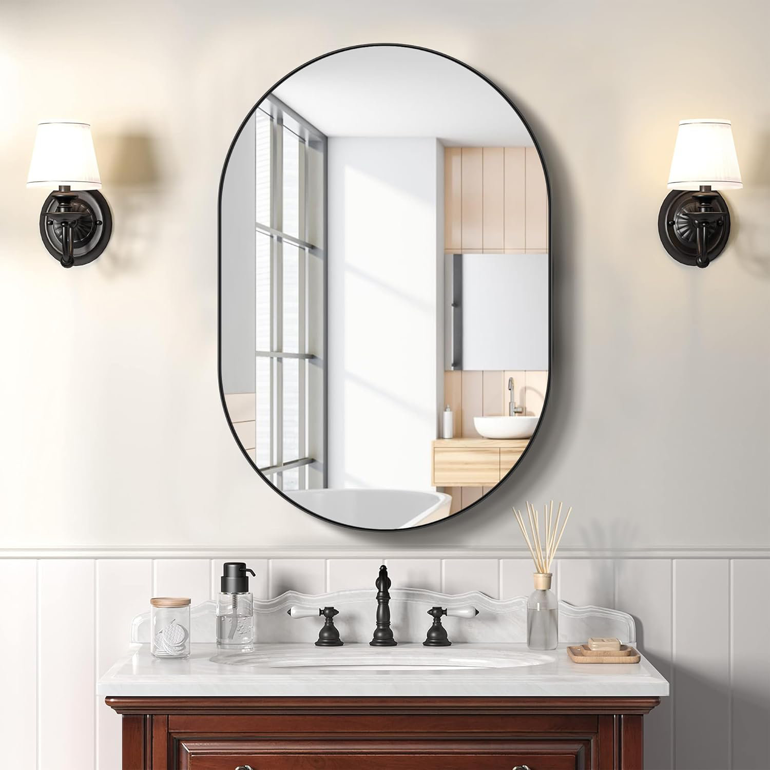 Laelani Recessed Medicine Cabinet, Black