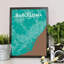 Barcelona City Map - No Frame Print-241305173