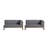 BANC D'ANGLE EN COIN X DE L'ENSEMBLE 2
