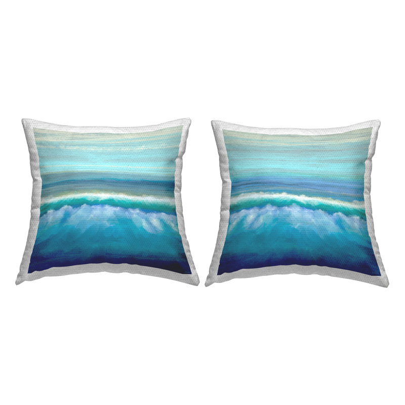 Ensemble de coussins 2 pièces Rolling Ocean Waves Splash par Michael Tienhaara