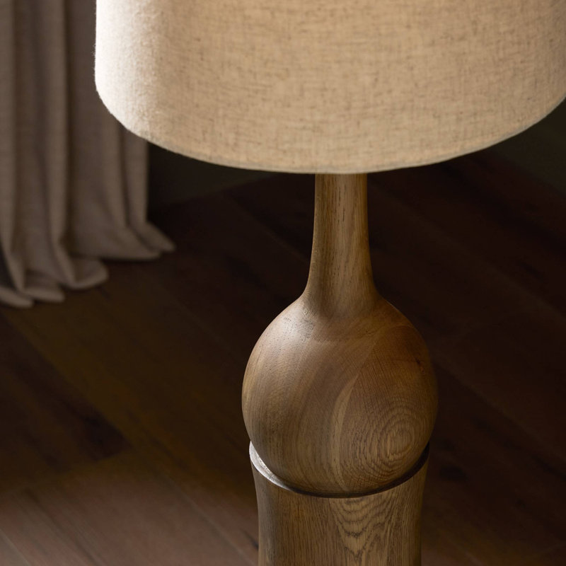 Lampe sur pied Santano - Chêne fauve