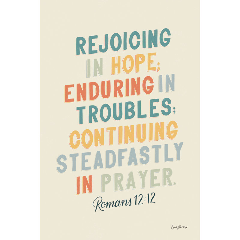 «Bible Saying VI» par Becky Thorns - reproduction d'art sur toile tendue, H 36 po x l 24 po, Toile tendue, Non