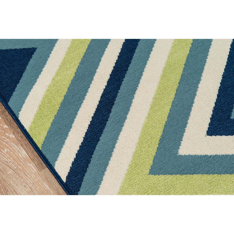 Turnbow Geometric Indoor / Outdoor Rug, Rectangle 1'8" x 3'7"