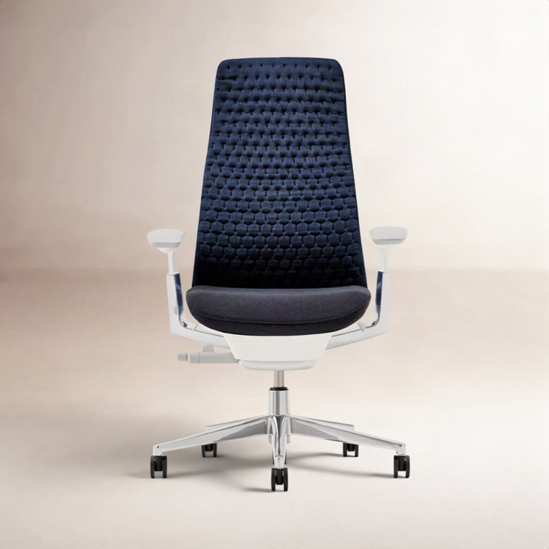 Chaise de bureau Fern avec support lombaire, Non, Marine