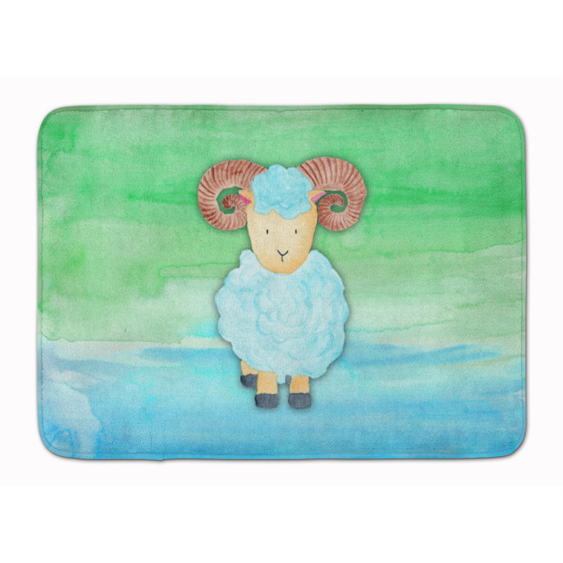 Tapis pour salle de bain en mousse à mémoire vive ovine Delia