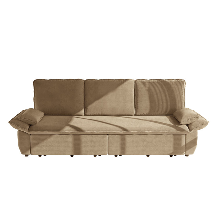 Canapé-lit gigogne 94,5 po, Beige