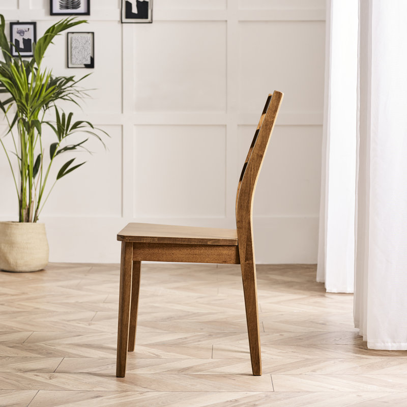 Drea Solid Wood Dining Chair, Walnut