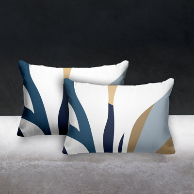 Embroidered Outdoor Reversible Throw Pillow