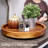 13" Acacia Wood Lazy Susan Organizer For Cabinet - Round Lazy Susans Turntable For Countertop - Wooden Kitchen Rotating Storage Food Bin Container For Centerpiece Table, Spices, Pantry