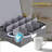 Storage Containers Hard Shell Box For Moving Dishes, Plate, Saucers, Dinnerware, Mugs, For Packing Fine China Storage Containers 5Piece Grey