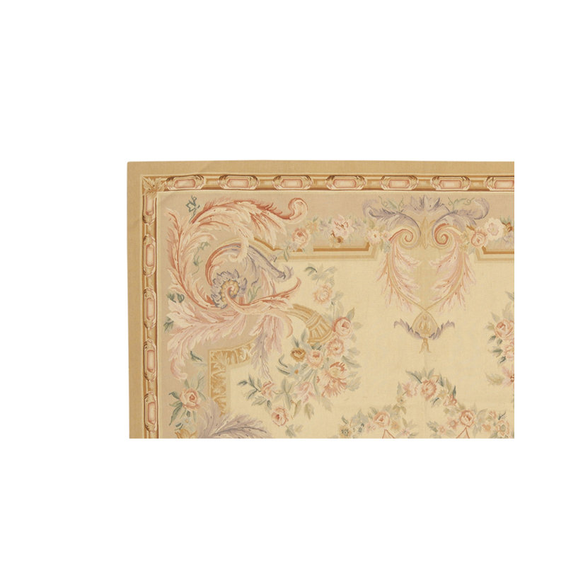 Hand-Knotted High-Quality Cream Area Rug