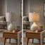 Lampe de table blanc cassé 21,5 po Prysilla