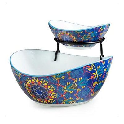 2-Tier Chip and Dip Serving Set