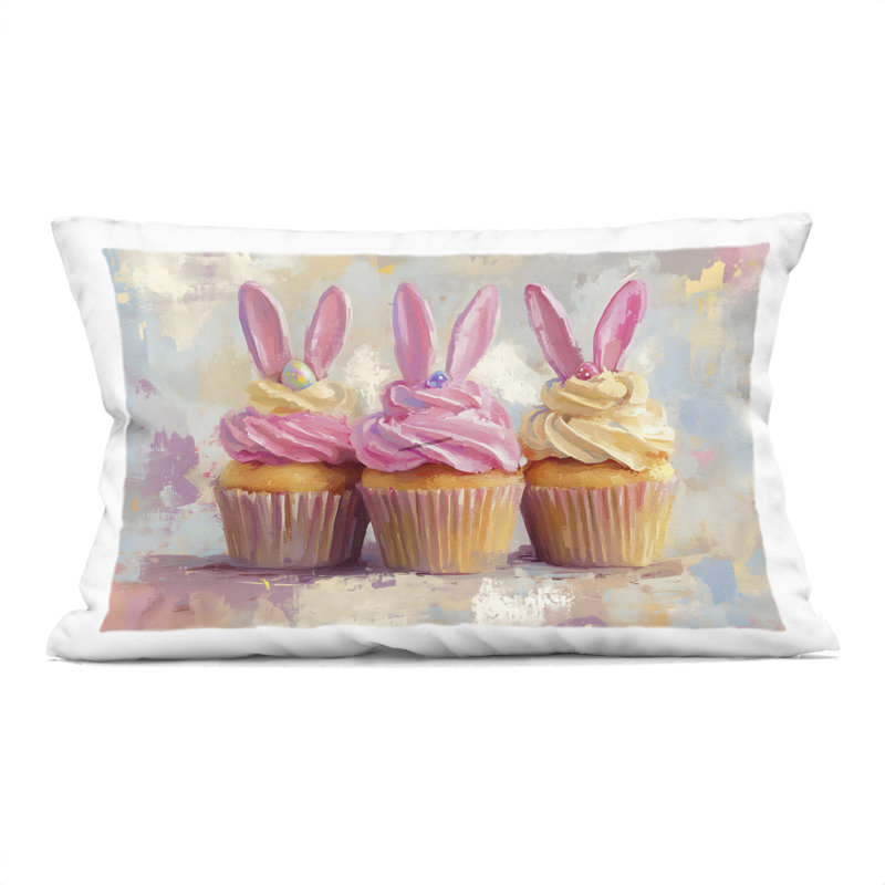 Coussin Pastel Bunny Ear Cupcakes