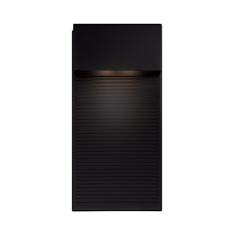 Luminaire d'extérieur à cloison 2 lumières Hiline, Noir, H 12 po x l 6 po x P 2 po