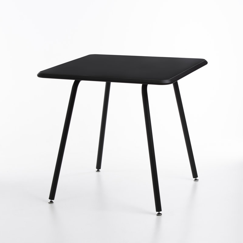 Table d'extérieur en métal Alanya, Noir