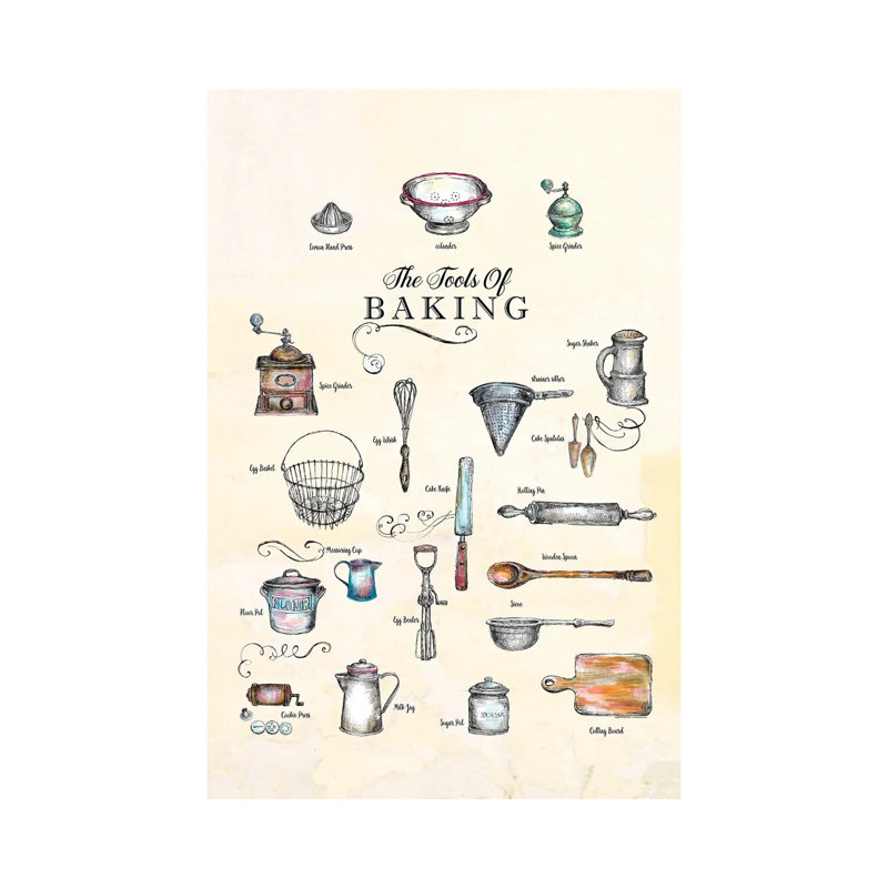 The Tools Of Baking - Kitchen Wall Art by Fanitsa Petrou - Wrapped Canvas Gallery-Wrapped Canvas Giclée