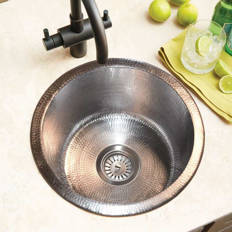Redondo Chico 15" L x 15" W Dual Mount Kitchen Sink, Foundry Polished Nickel