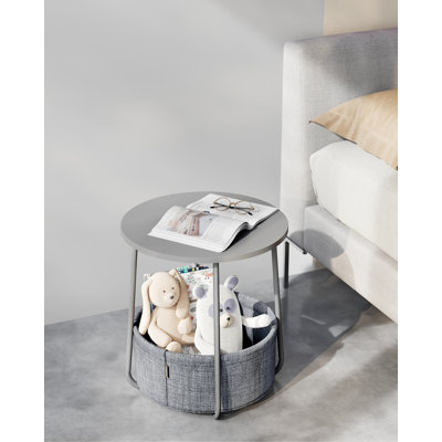 45cm W Steel Bedside Table
