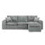 Canapé modulaire moderne 107 po avec méridienne réversible 107 po Boucle-130919496