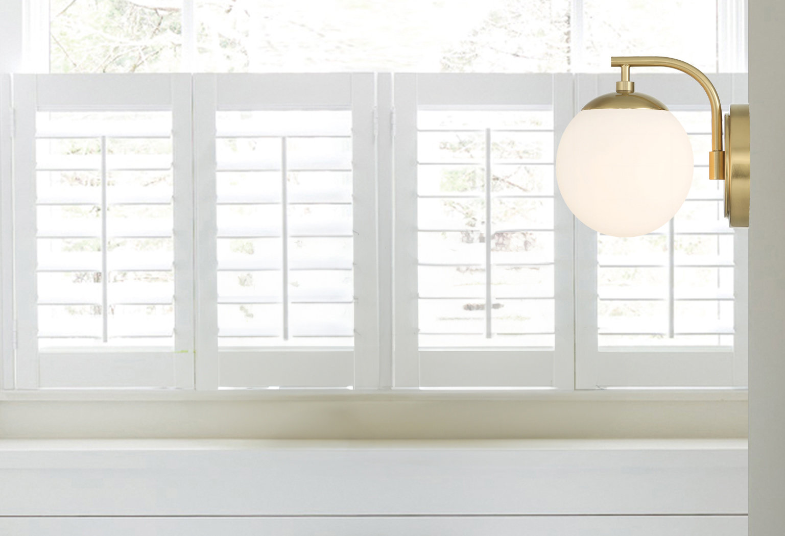 Mystic Single Frosted Dimmable Vanity Light