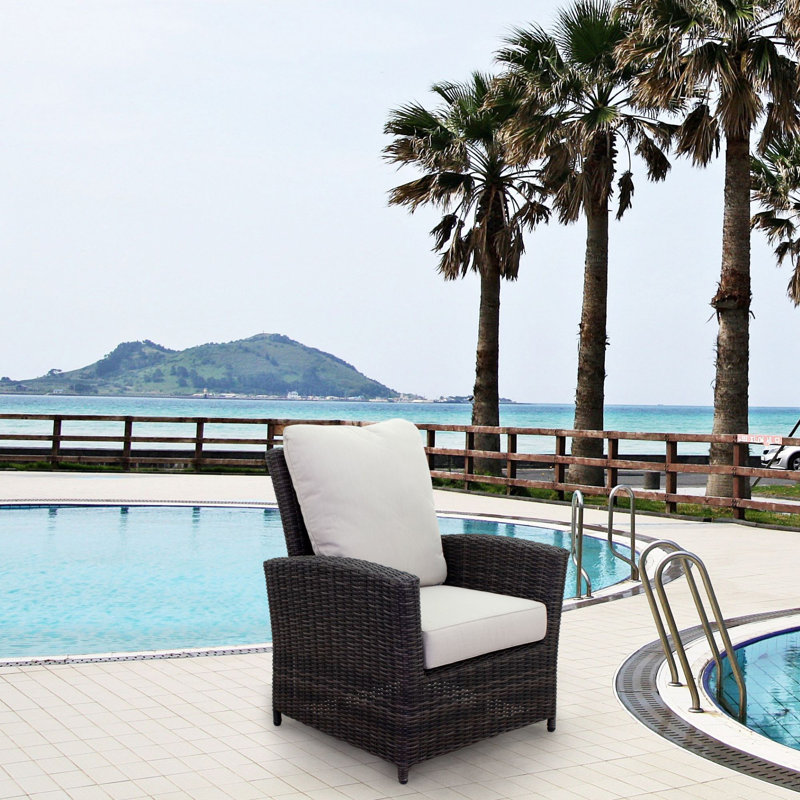 Thore Wicker Outdoor Lounge Chair, No