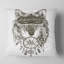Coussin décoratif en aquarelle loup indien de l’animal-30743970-30743974