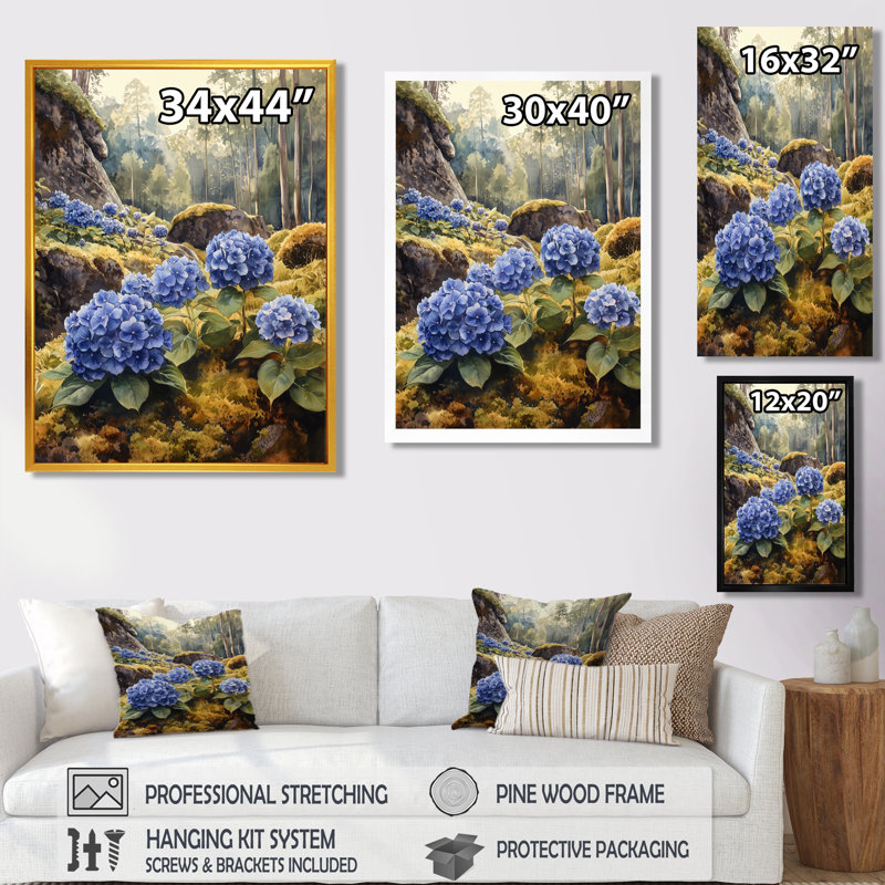 Francine - impressions sur toile florales, Toile tendue, Ne s’applique pas, H 32 po x l 24 po