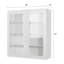 Armoire murale blanche Koville avec porte en contreplaqué