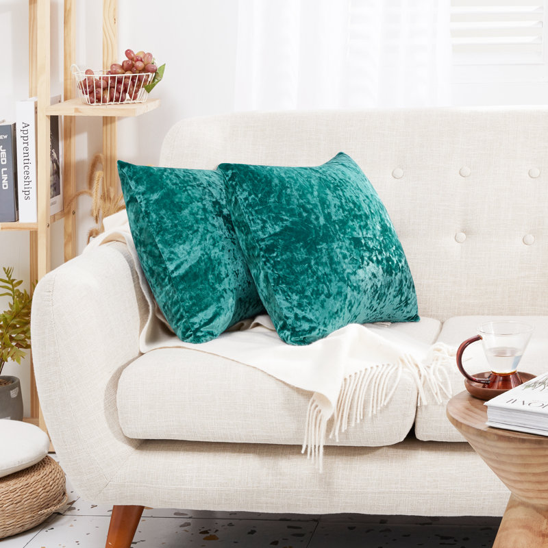 Reversible Pillow Cover, 18" x 18", Turquoise