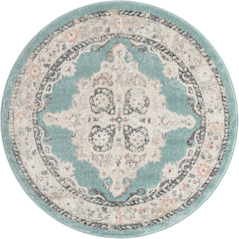 Makay Oriental Indoor Rug, Round 5'