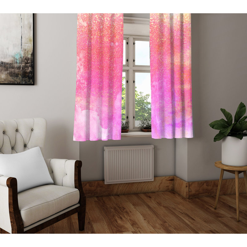 Panneaux de rideaux semi-transparents abstraits, L 56 po x L 78 po