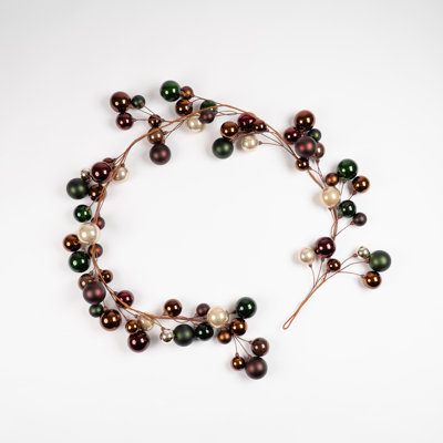 183cm Bauble Garland Green