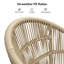  Chaises de patio pour l'extérieur avec coussin et rotin PE toutes saisons