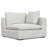 Jasmine Cloud Grey 3-Seater Modular Sofa, Stain-Repellent Performance Fabric Couch for Living Room, Cloud Grey with Removable Cushions
