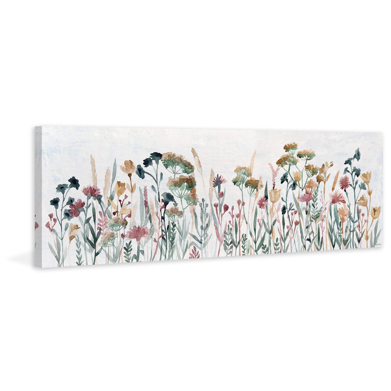 «Pretty Wildflowers», reproduction sur toile tendue, H 15 po x l 45 po x P 1,5 po
