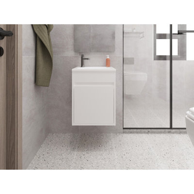 Lavabo pour salle de bain Sutcliffe, blanc