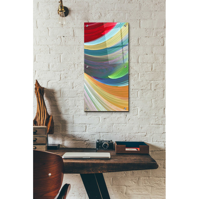 Ivy Bronx 'Wind Waves III' By James Burghardt, Acrylic Glass Wall Art, 24"X48", H 24 po x l 12 po x P 0,2 po