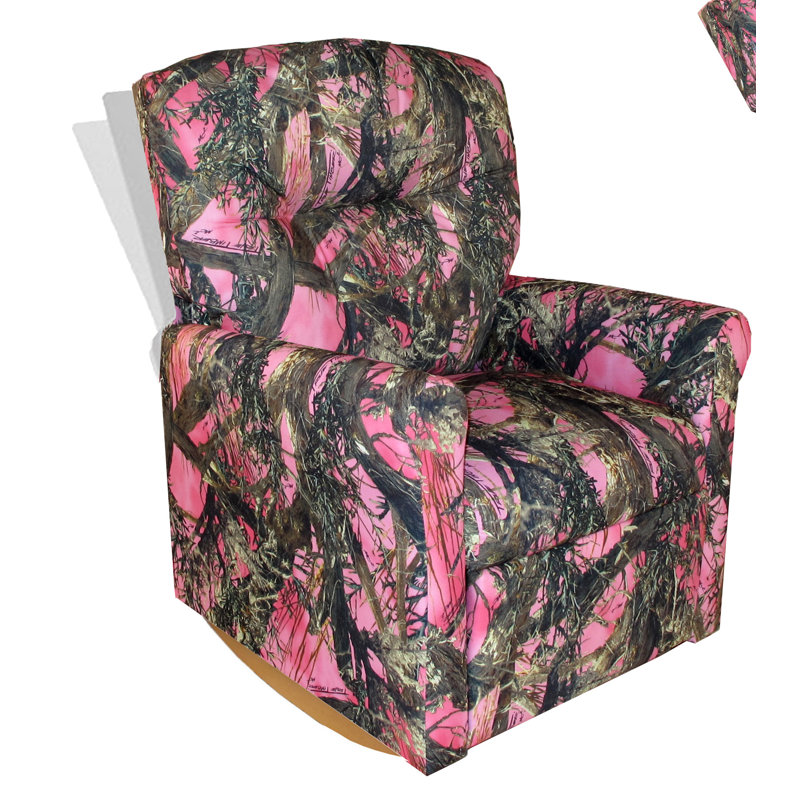 Childrens Rocker Recliner Chair in Pink Camo TRUE TIMBER MC2 Pink, Camouflage Pink - True Timber