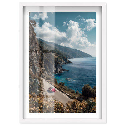 «Coastal Drive Shadowbox Print Vintage Art Prints» par Notoriart, cadre noir, 10 x 15