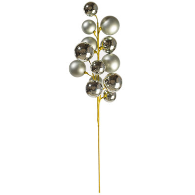  30" Pewter Ball Ornament Spray.