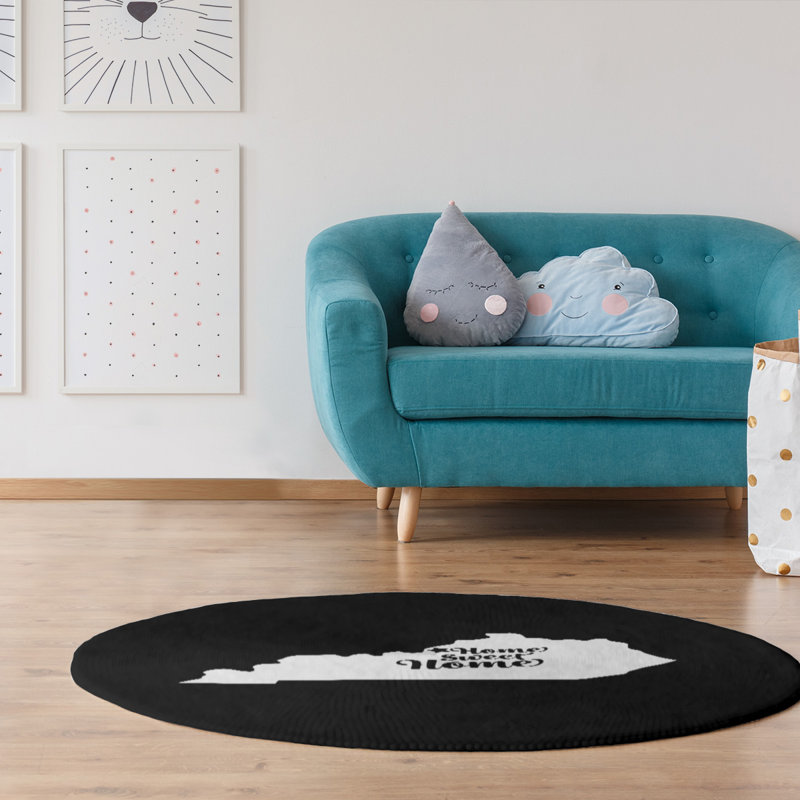 Chenille Indoor Rug, Round 5'