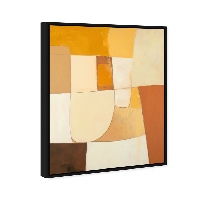 Tawny Hues II Canvas Abstract Print by Oliver Gal, Black Frame, 16 x 20, 37"H x 31"W, Black Frame