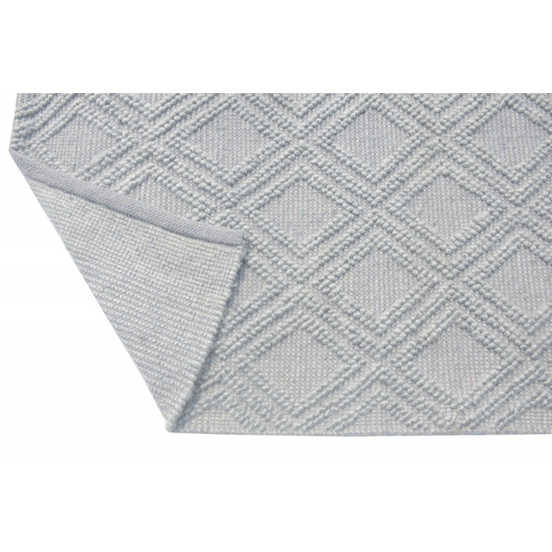 Tapis gris Dhurrie 6 pi x 9 pi