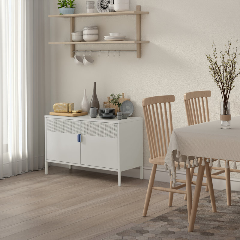 Buffet de 39,37 po de large Barbare, Blanc