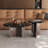 Modern round marble coffee table