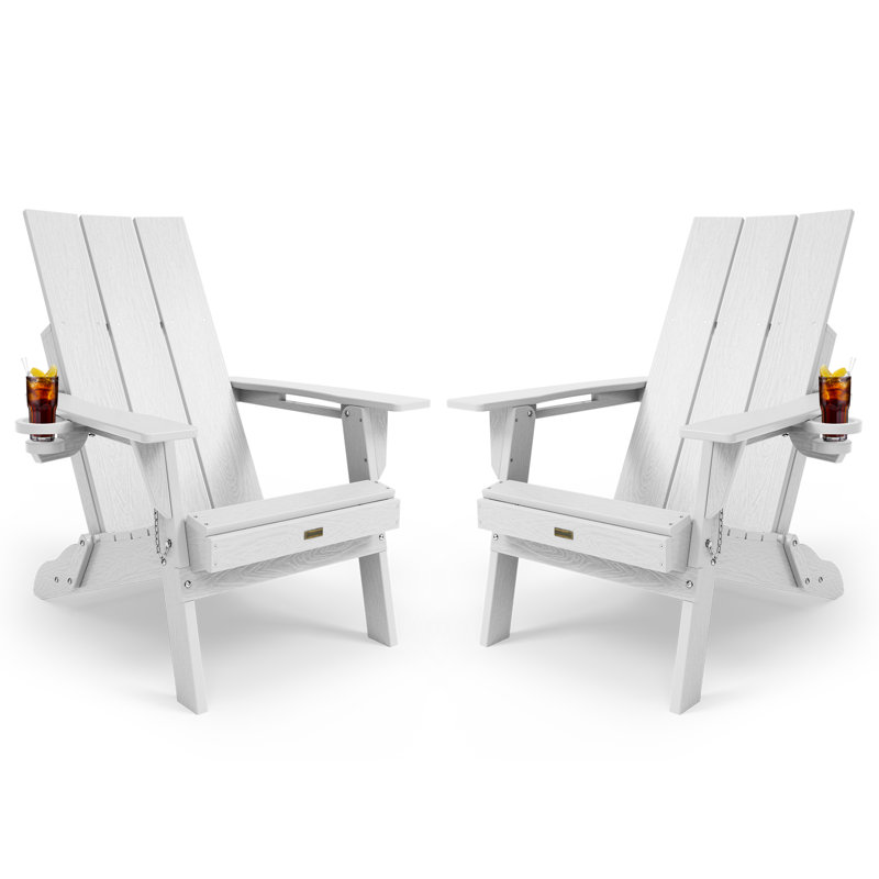 Chary Outdoor Adirondack Chair, White