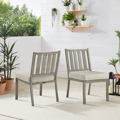 Azur Patio Dining Side Chairs With Sunbrella Cushions by Peak Home Furnishings