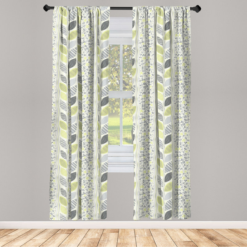 Floral Semi-Sheer Rod Pocket Sliding Panel, 28" x 84"